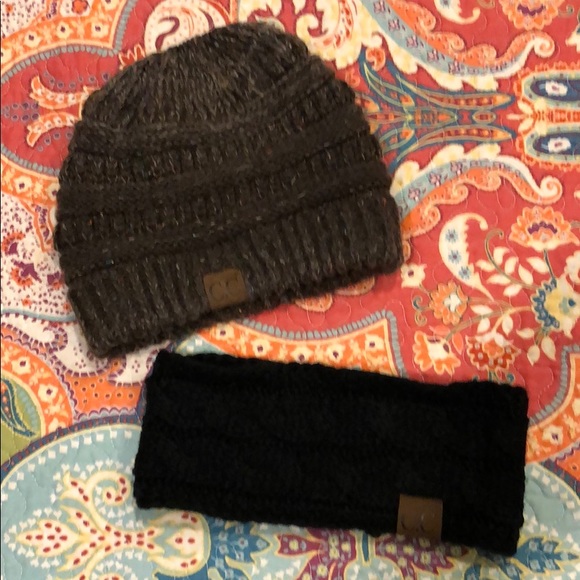 C.C Accessories - C.C. beanie Headband and ponytail hat/Hoodie